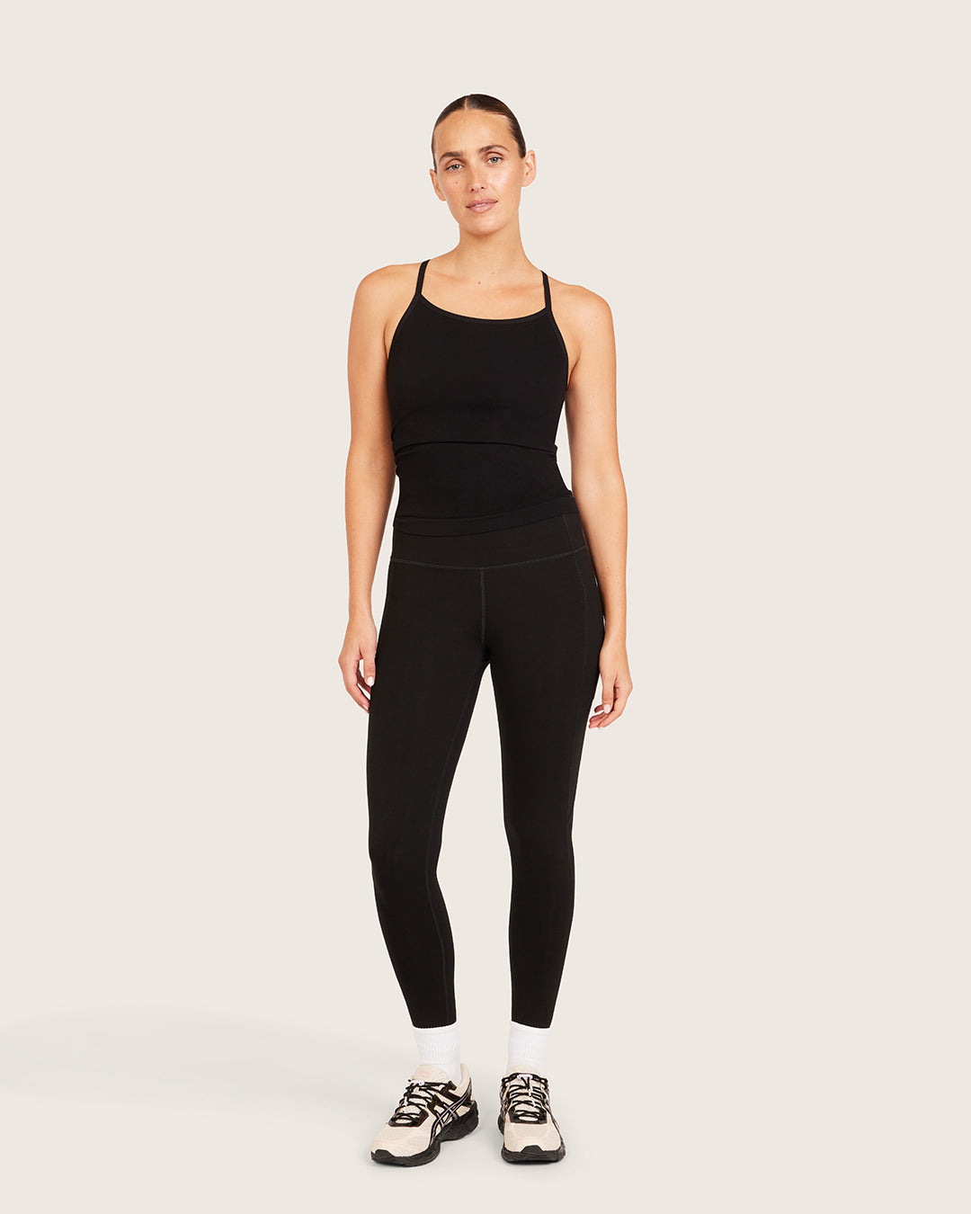 High Waist Leggings with Pocket - Black