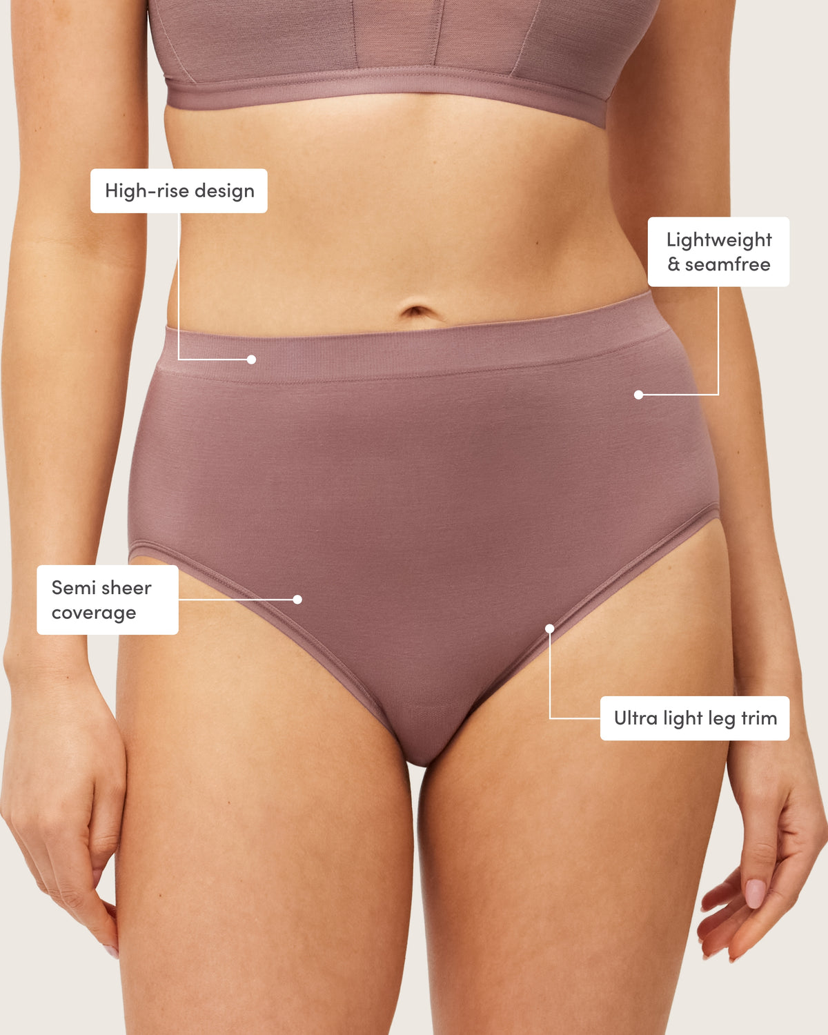 UltraLyte Full Briefs - Mauve