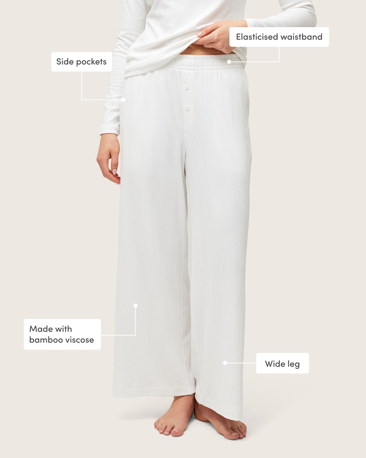 Lounge Pants - Chalk White