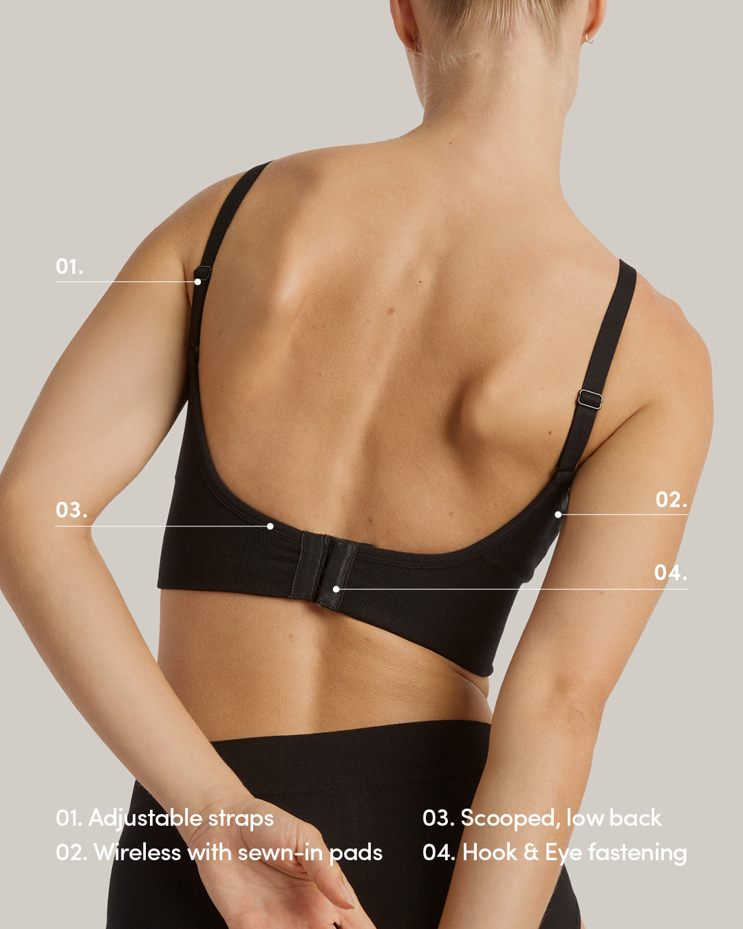 best bra for backless dress d cup Wireless Low Back Bamboo in Black – Boody US event:After Prom Open-Back Long Halter Prom Size:9-10 Years (150cm) ultra light as the