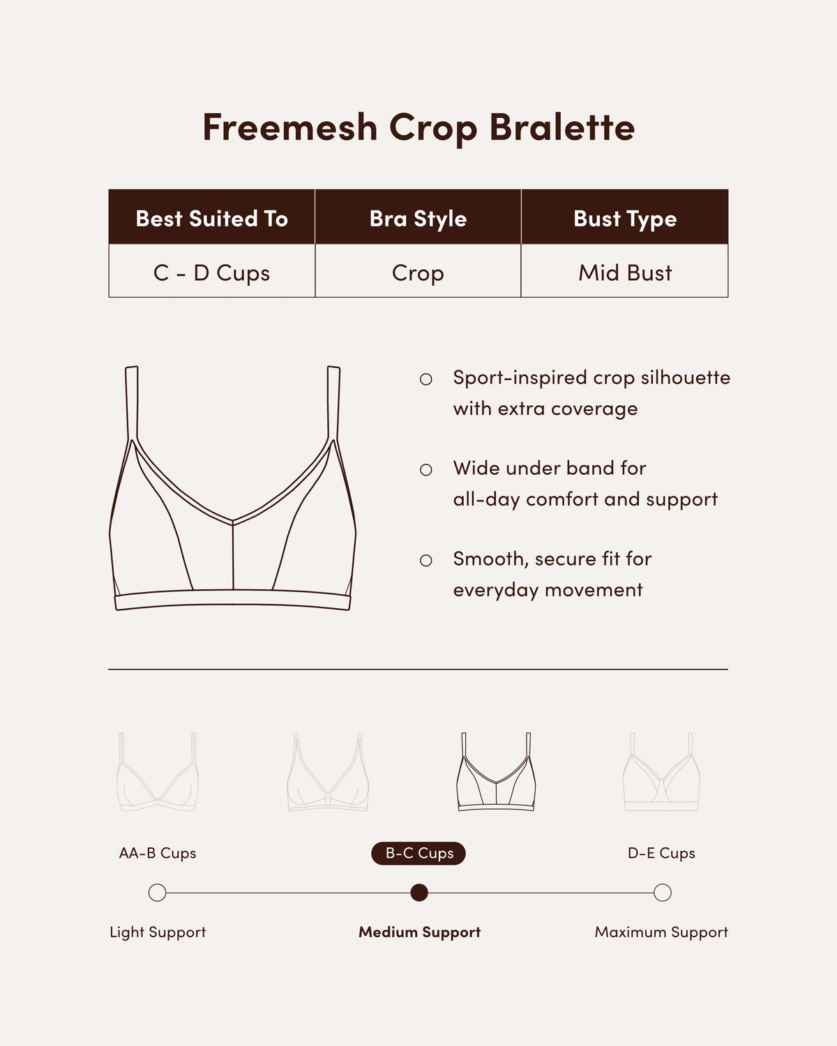 FreeMesh Crop Bralette - Pink Sorbet