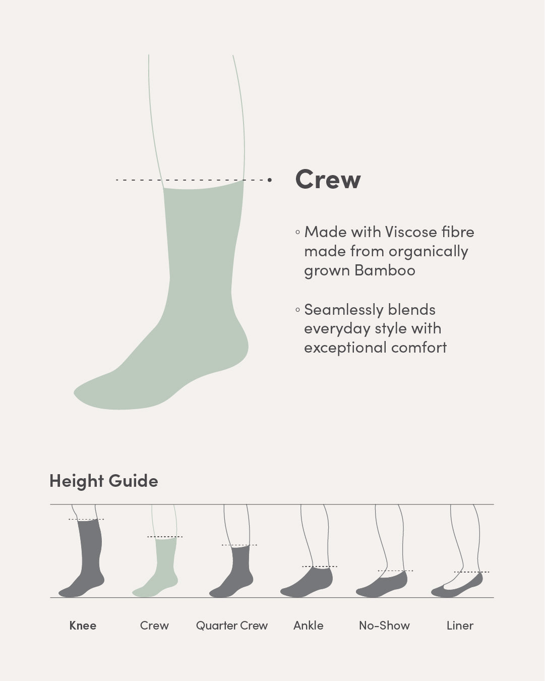 Everyday Crew Socks - Slate
