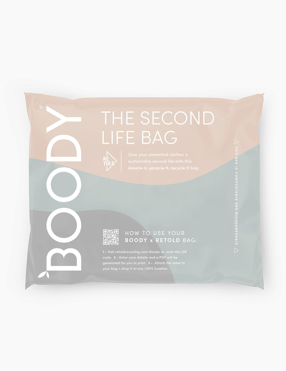 Boody x ReTold Second Life Clothes Recycling Bag Front