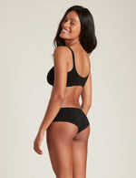 Boody Bamboo Brazilian Bikini Brief Womens Underwear in Black Back View