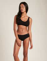 Boody Bamboo Brazilian Bikini Brief Womens Underwear in Black Front View