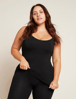 Boody Bamboo Womens Cami Camisole Tank Top Shirt in Black Front View