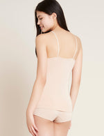 Boody Bamboo Womens Cami Camisole Tank Top Shirt in Nude Rear View