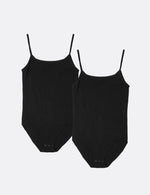Boody Bamboo 2-pack of Cami Bodysuits in Black