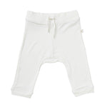 Boody Baby Pull On Pant in White Flat Lay