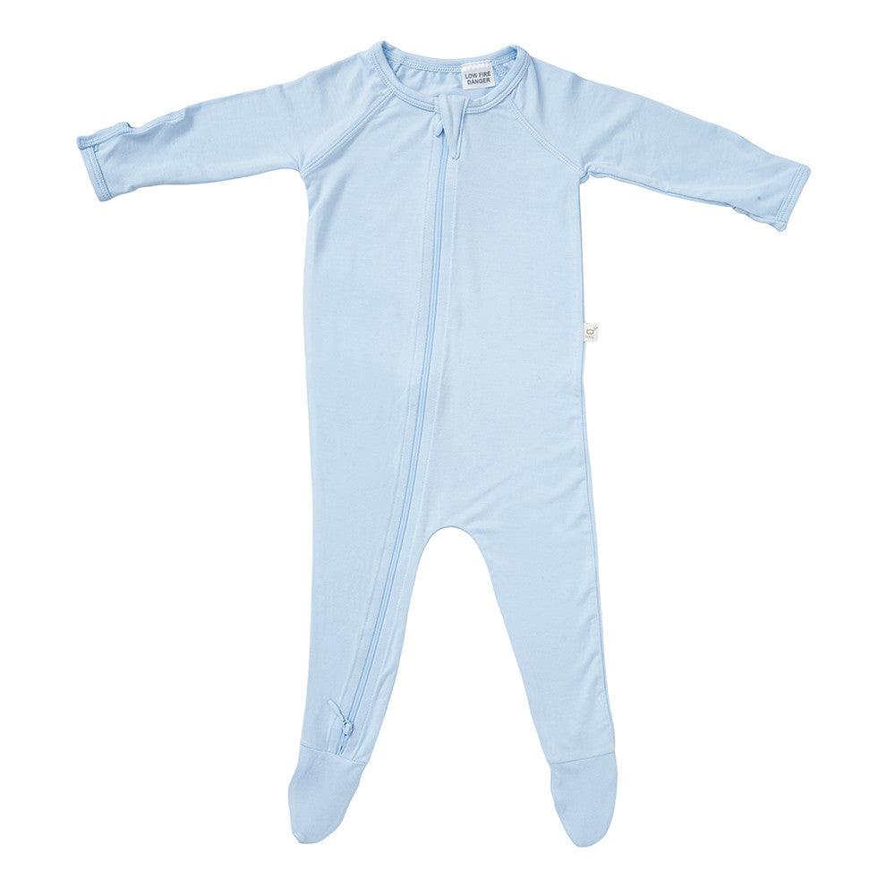 Boody Bamboo Baby Onesie in Blue Flat Lay
