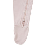 Boody Bamboo Baby Onesie in Pink Flat Lay Foot Detail