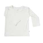 Boody Bamboo Baby Long Sleeve Top in White Flat Lay 2