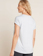 Boody Women's Downtime Lounge Top in Dove Blue Back