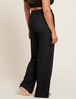 Boody Women's Downtime Wide Leg Lounge Pant in Black Back