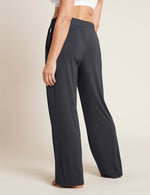 Boody Women's Downtime Wide Leg Lounge Pant in Storm Grey Back