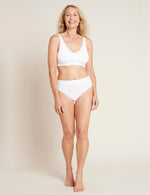 Boody Bamboo Full Jockey Brief in White Front View