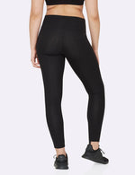 Boody Bamboo Active Mid-Rise Full Length Exercise Leggings in Black Rear View