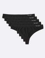 Boody Bamboo 5-pack Women's G-String Underwear in Black