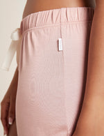 Boody Women's Goodnight Sleep Shorts in Dusty Pink Detail