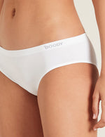 Boody Bamboo Hipster Low Rise Bikini Brief Womens Underwear in White Detail