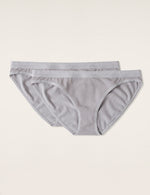 Boody Bamboo 2-pack Lyocell Hipster Bikini Women's Underwear in Mist Gray