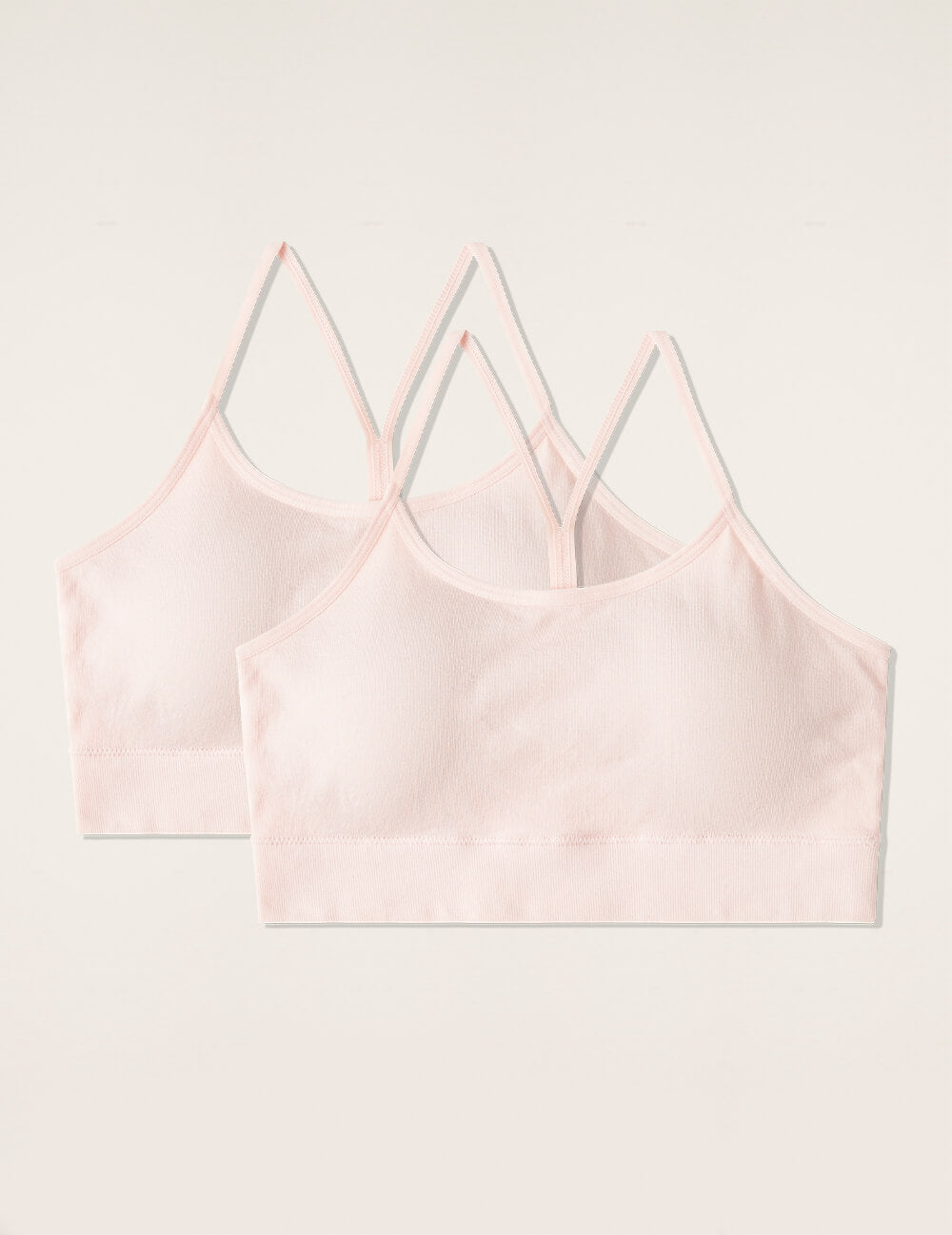 Boody Bamboo 2-pack Lyocell Racerback Bra in Powder Pink