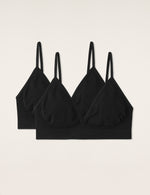 Boody Bamboo 2-pack Lyocell Triangle Bralette in Black