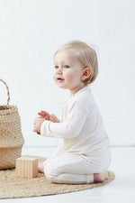 Boody Bamboo Baby Long Sleeve Top in White Side View