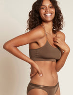 Boody Bamboo Lyocell Racerback Bra with matching underwear in Nude 6 Side View