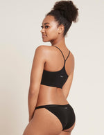 Boody Bamboo Lyocell Racerback Bra with matching underwear in Black Back View