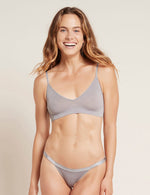 Boody Bamboo LYOLYTE Triangle Bralette in Mist Grey Front View