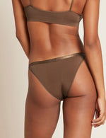 Boody Bamboo LYOLYTE High Cut Bikini Womens Underwear in Nude 6 Brown Back View