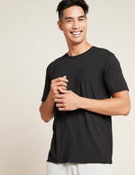 Boody Bamboo Men's Crew Neck T-Shirt in Black Front View 2