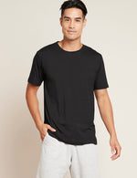 Boody Bamboo Men's Crew Neck T-Shirt in Black Front View