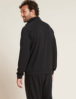 Boody Men's Weekend Zip Up Sweater in Black Back