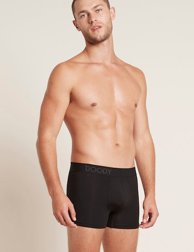 Boody Bamboo Mens Everyday Boxer in Black Back View 3