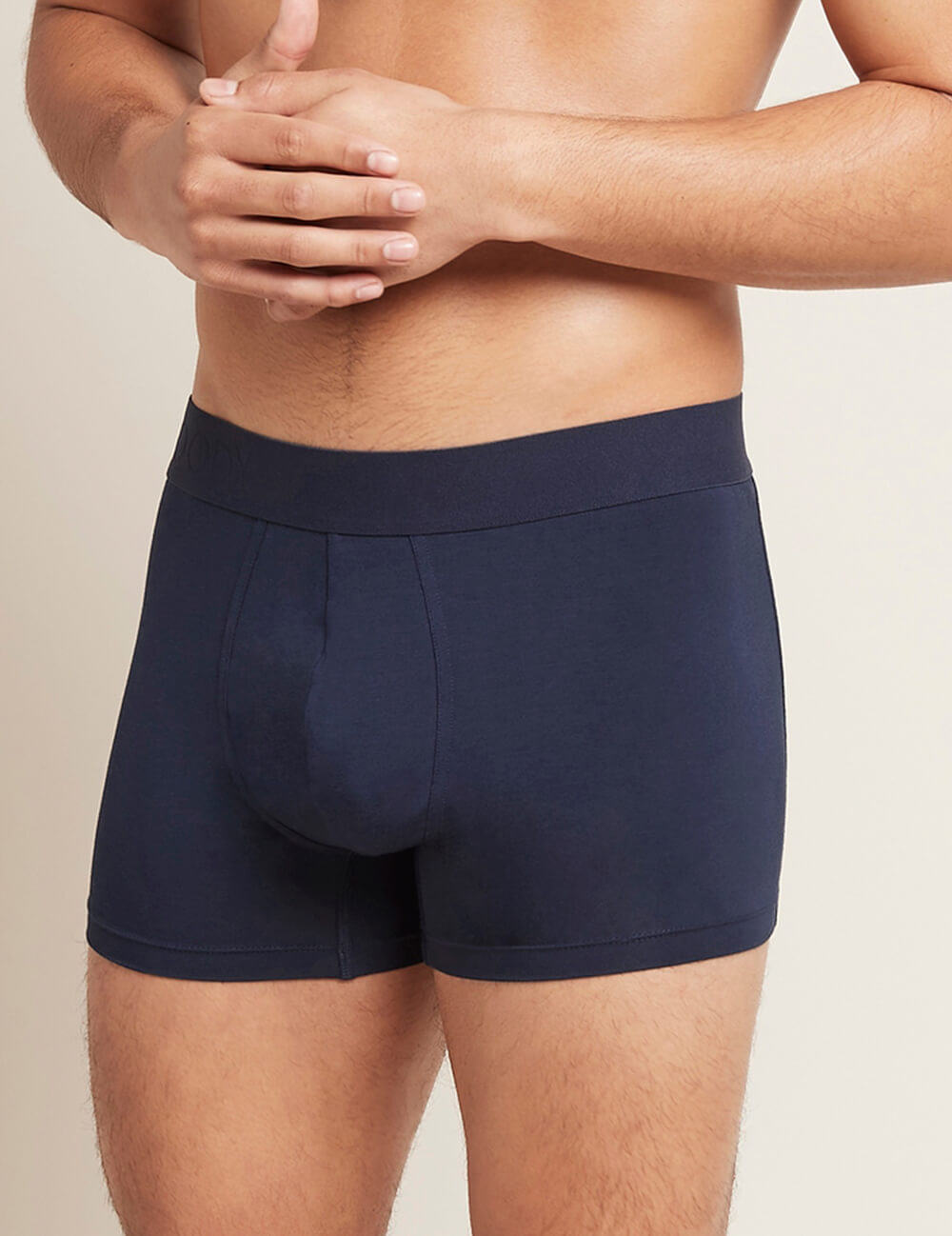 Boody Bamboo Mens Everyday Boxer in Navy Blue Detail View