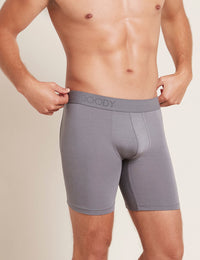 Boody Men's Everyday Long Boxer in Ash Grey Front