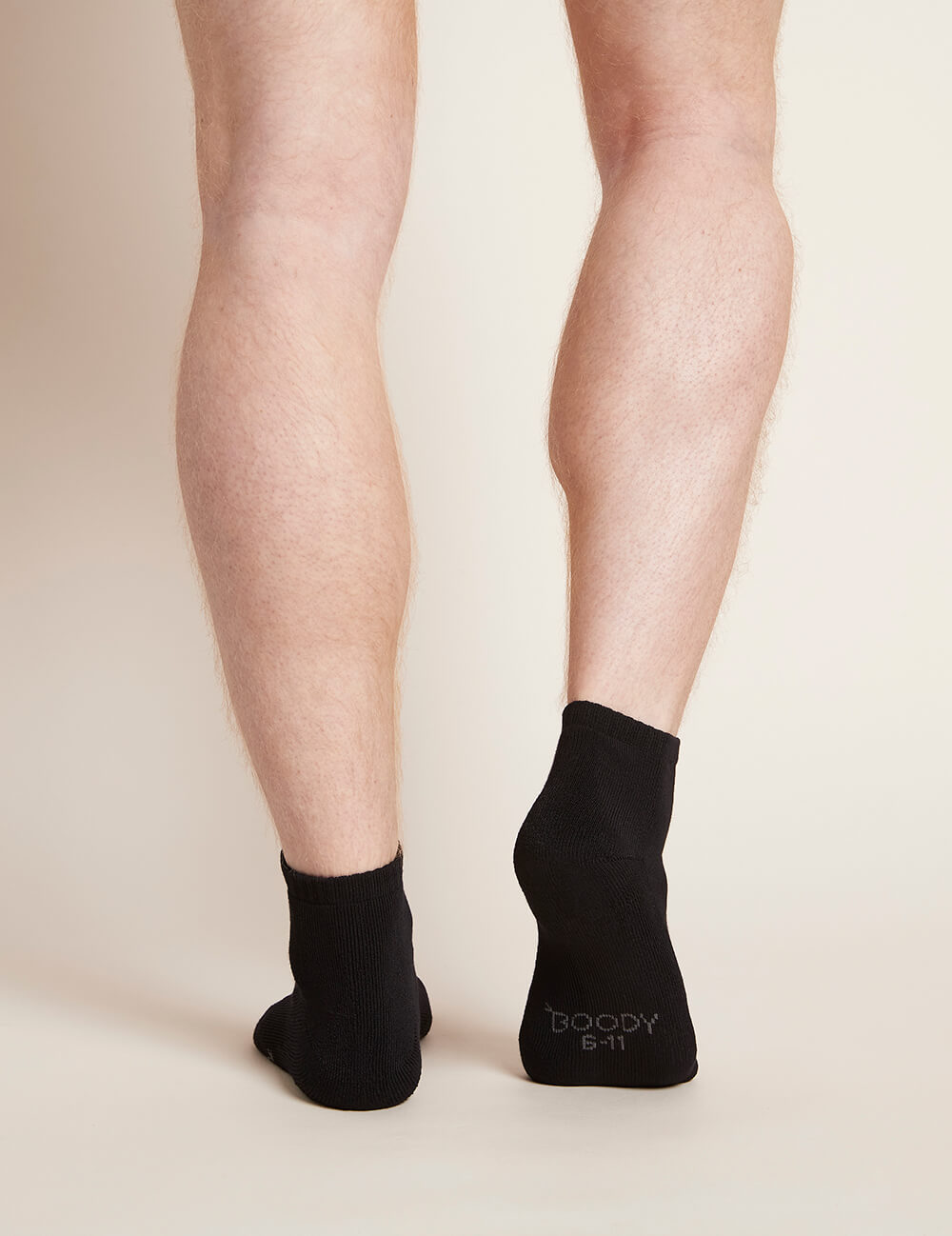 Boody Men's Cushioned Ankle Socks Black Back