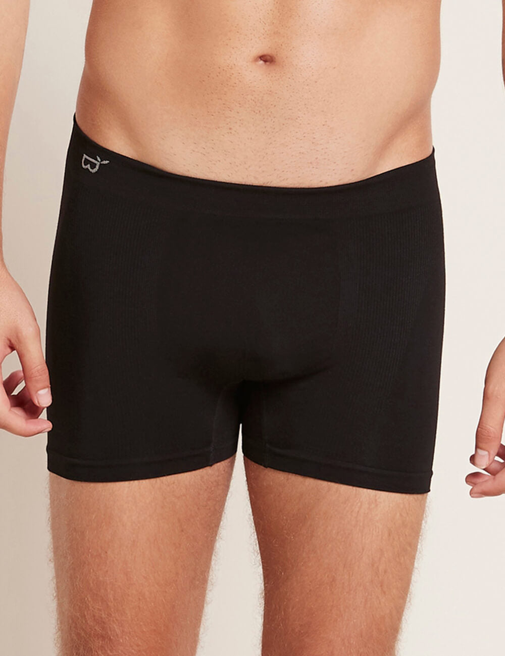 Boody Bamboo Mens Original Boxer in Black Front View