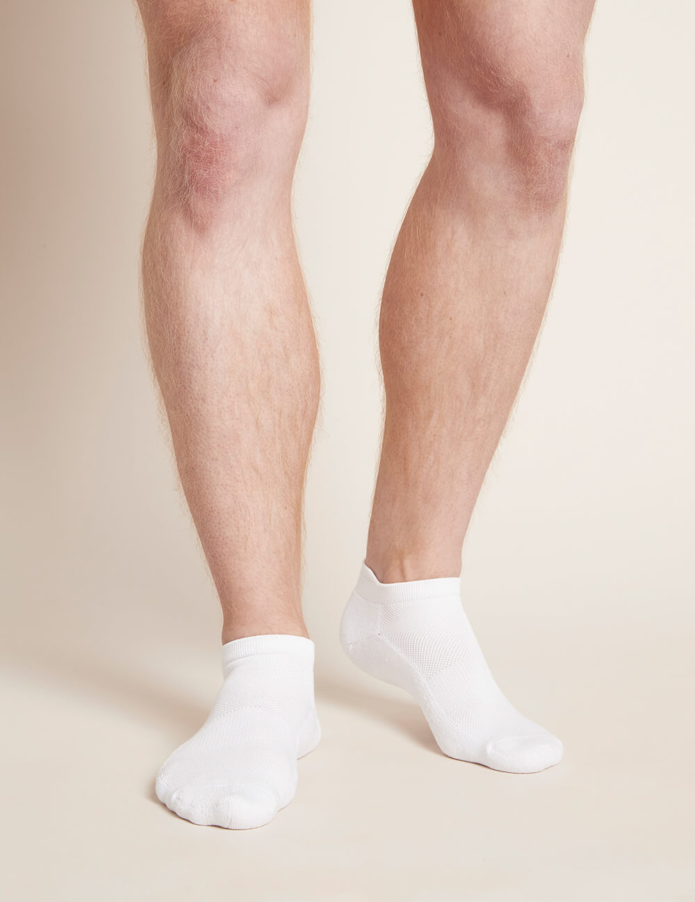 Boody Men's Sport Ankle Socks White Front