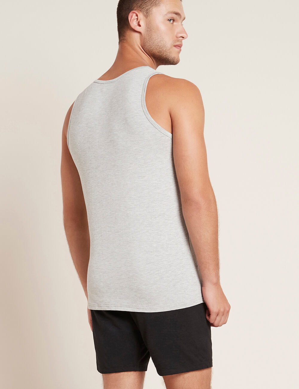 Boody Bamboo Men's Tank Top in Light Grey Back View
