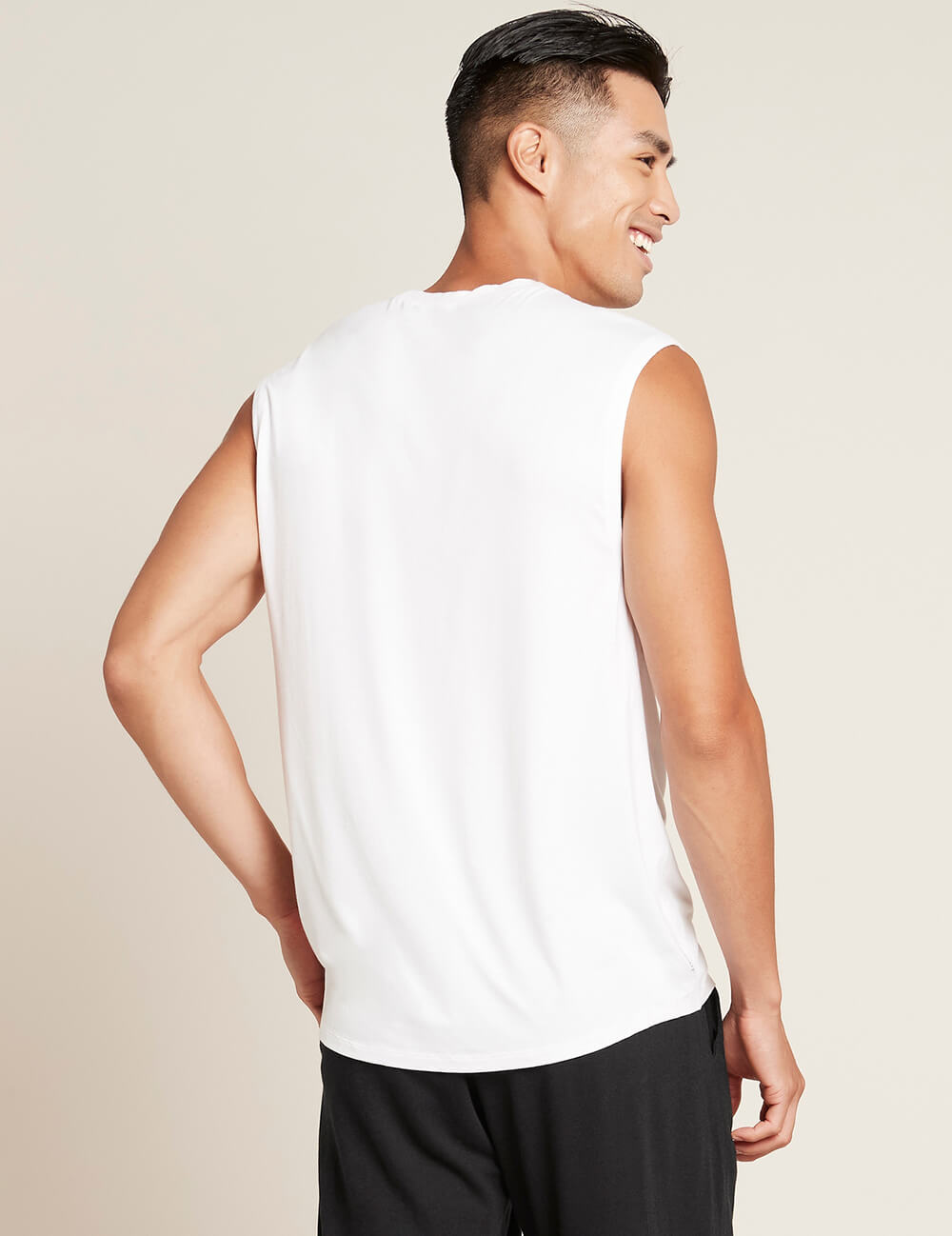 Boody Men's Active Muscle Tee in White Back