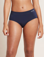 Boody Bamboo Midi Brief Full Coverage Womens Underwear in Navy Blue  Front View
