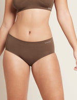 Boody Bamboo Midi Brief Full Coverage Womens Underwear in Nude 6 Front View