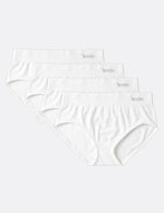 Boody Bamboo 4-pack Women's Midi Brief Underwear in White