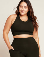 Boody Bamboo Active Longline Bra in Black Front View