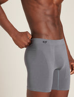Boody Bamboo Mens Original Long Boxer in Charcoal Grey Side View