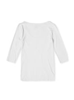 Boody Bamboo Womens Scoop Top in White Flat Lay