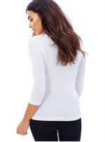 Boody Bamboo Womens Scoop Top in White from Back